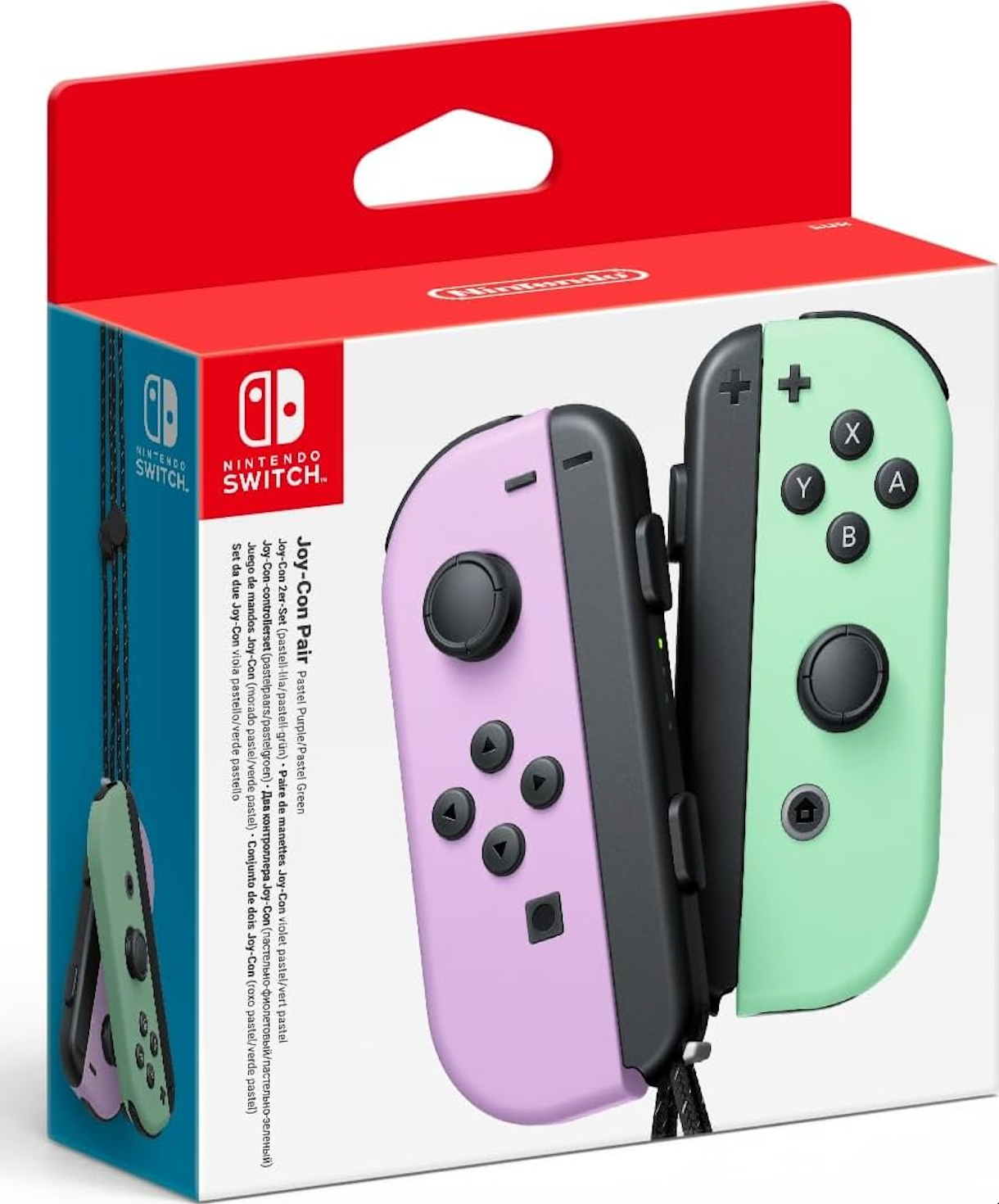 Paire de Manettes Joy-Con Gauche Violet Pastel et Droite Vert Pastel